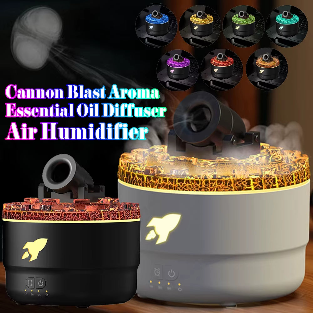 Volcanic Crack Light Cannons Humidifier - Essential Oil Aromatherapy Diffuser