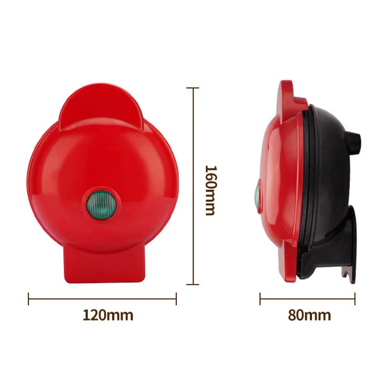 Electric Mini Waffle Maker Double-Sided Heating Home Breakfast Roaster Kitchen Small Dessert Cooking Machine
