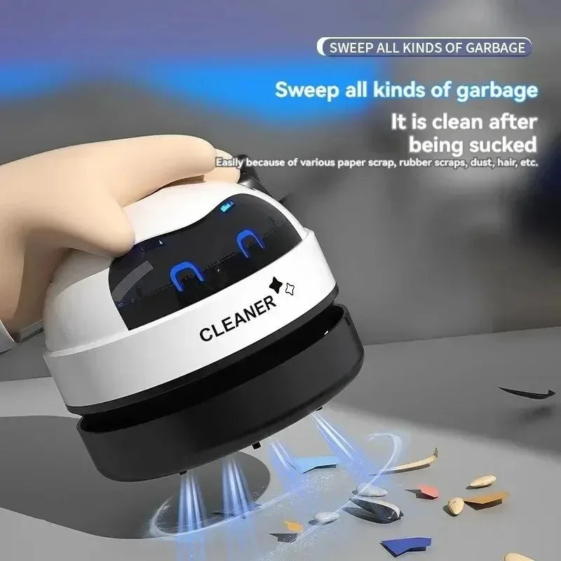 Table Vacuum Cleaner Mini Desktop Dust Vacuum with Detachable Nozzle USB Rechargeable Wireless Car Vacuum Cleaner Cleaning Tools